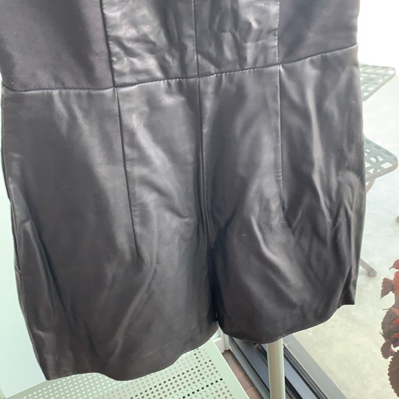 Zara Trafaluc Leather Romper with Pockets - Picture 3 of 6